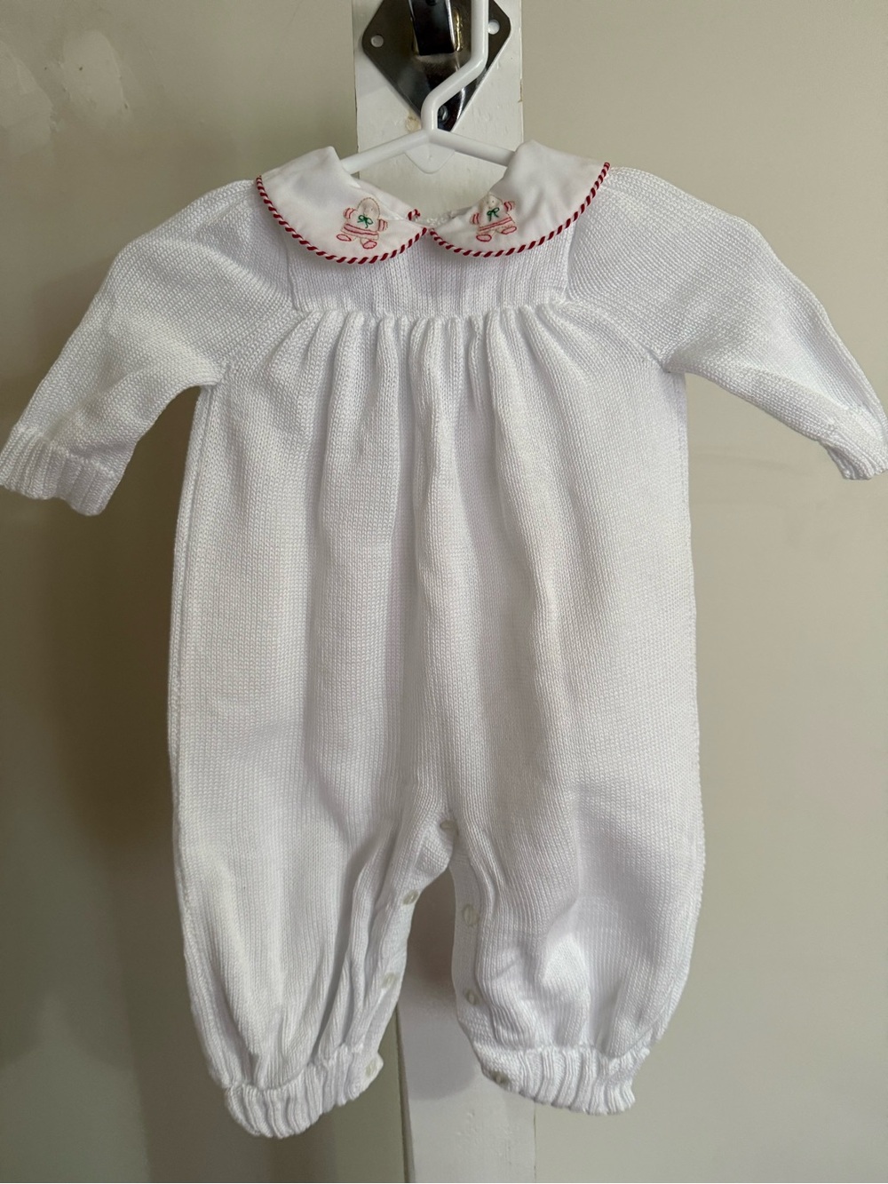 Auraluz Hand Embroidered Gingerbread Man Romper